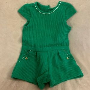 Janie and Jack green romper 4T